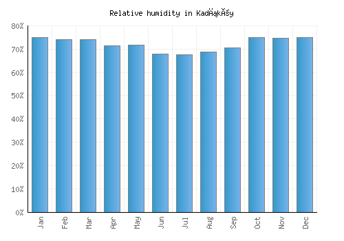 Kadıköy relative humidity averages
