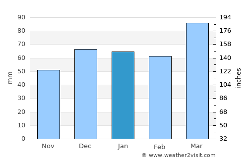 Kahrīz average rain in January