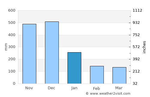 Kaliliog average rain in January