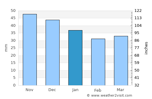 Kalinkavichy average rain in January
