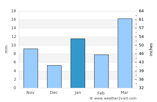Kāliyāganj average rain in January