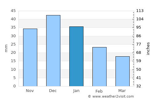 Kamloops average rain in January