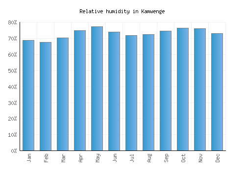 Kamwenge relative humidity averages