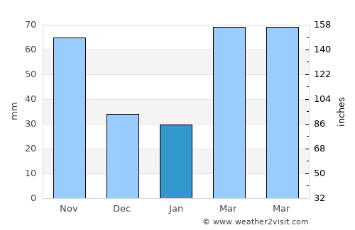 Kanuma average rain in January