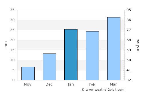 Kapūrthala average rain in January