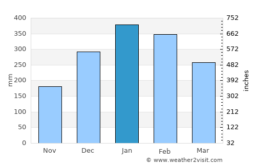 Karangasem average rain in January