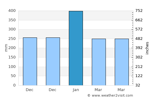 Karangdowo average rain in January