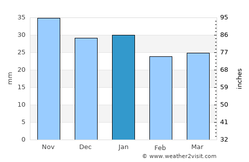 Karasjok average rain in January