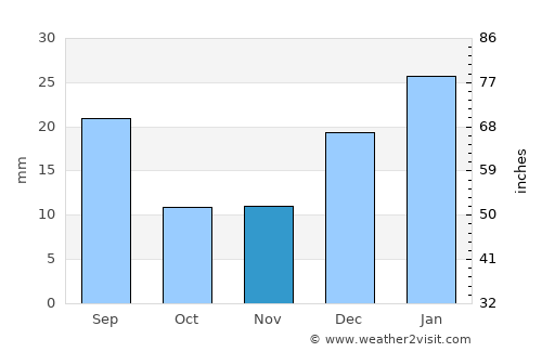 Kargil average rain in November