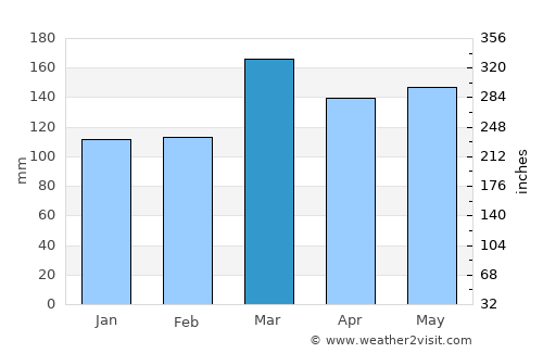 Katikati average rain in March