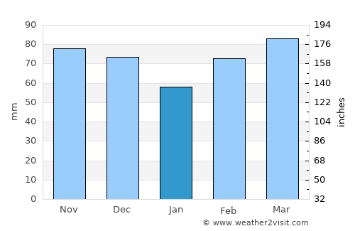 Kaufman average rain in January