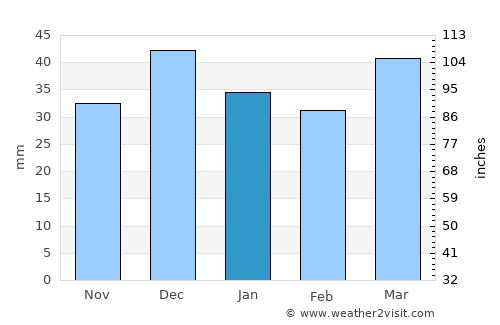 Kayseri average rain in January