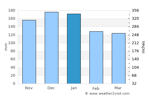 Kenmare average rain in January