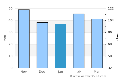 Kerrville average rain in January