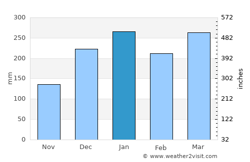 Ketampak average rain in January