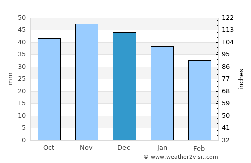 Khoyniki average rain in December