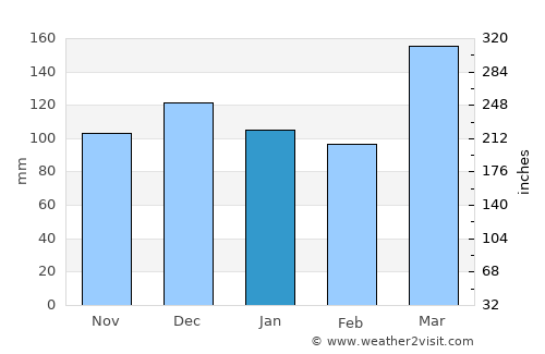 Kibiti average rain in January