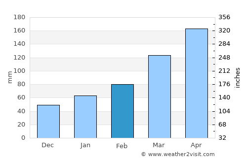Kikuchi average rain in February