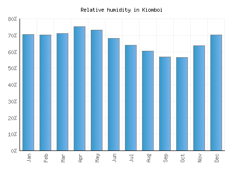 Kiomboi relative humidity averages