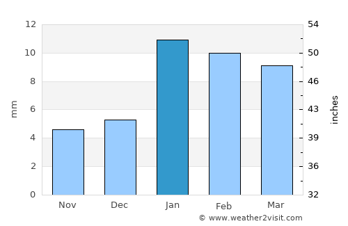 Kiraoli average rain in January