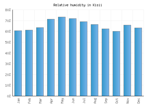 Kisii relative humidity averages