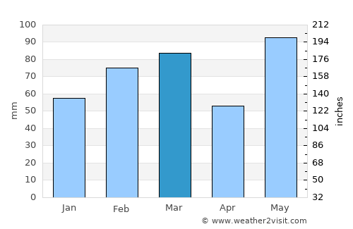 Kissimmee average rain in March