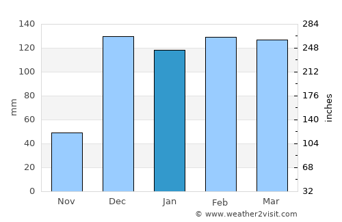Kondoa average rain in January
