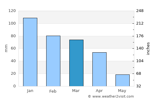 Koppies average rain in March