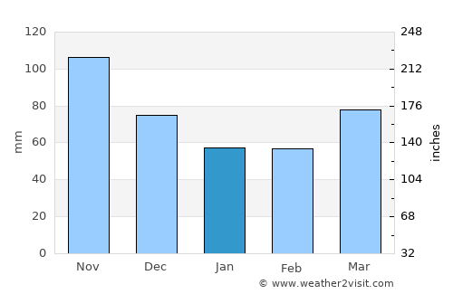 Kostanjevica na Krki average rain in January