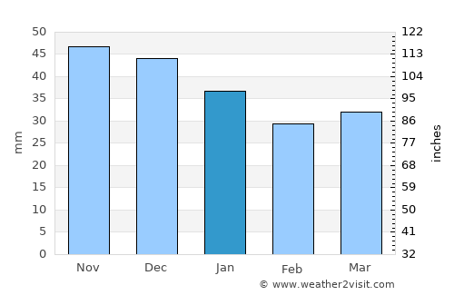 Krasnapollye average rain in January