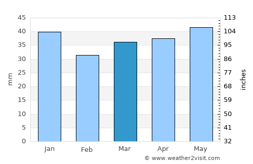 Krasnoye Selo average rain in March