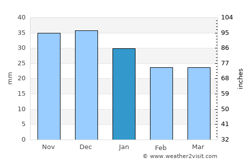 Krokom average rain in January
