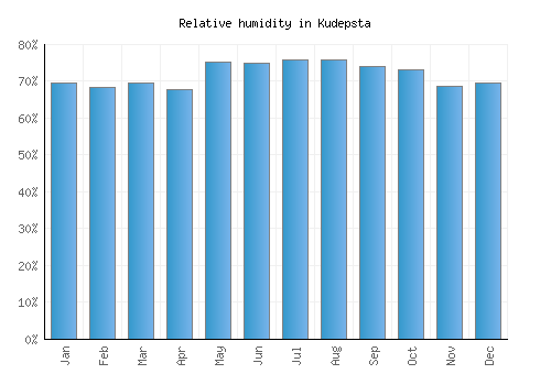 Kudepsta relative humidity averages