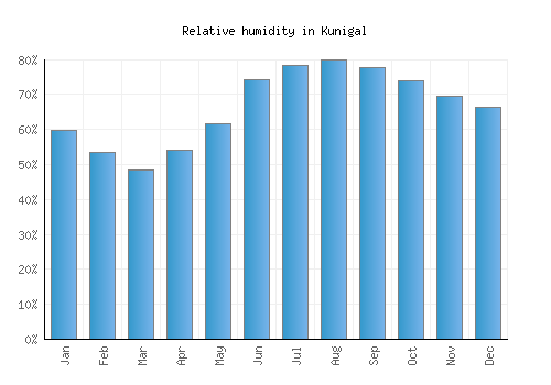 Kunigal relative humidity averages