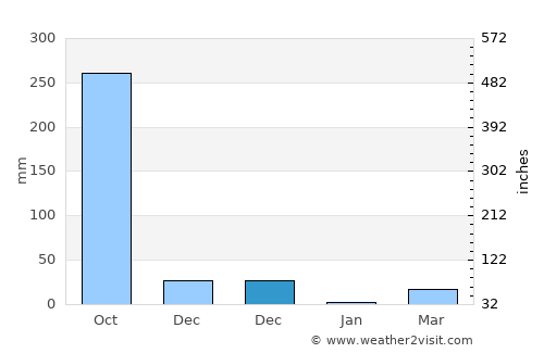 Kunnamangalam average rain in December