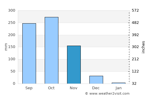 Kunnamkulam average rain in November