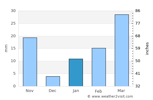 Kushtia average rain in January