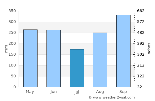 La Asunción average rain in July