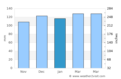 La Carlota average rain in January