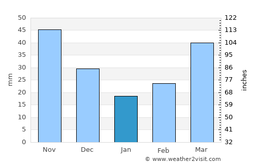 La Laja average rain in January