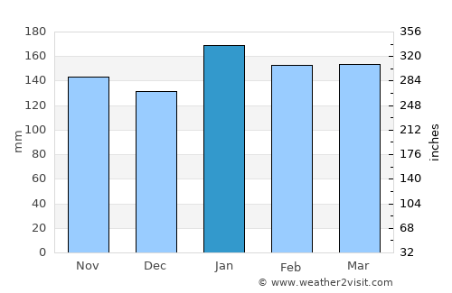 La Leonesa average rain in January