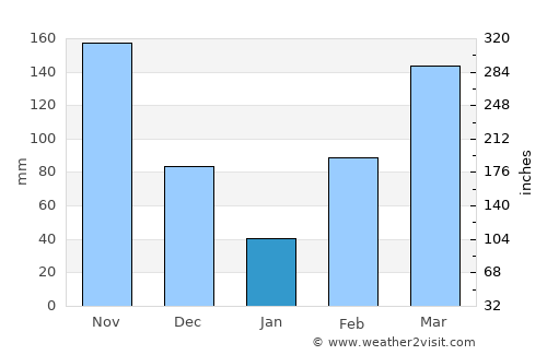 La Macarena average rain in January