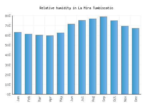 La Mira Tumbiscatio relative humidity averages