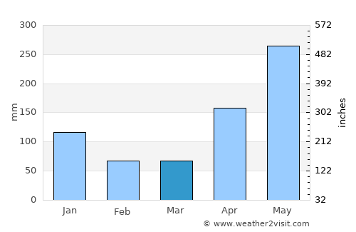 La Palma average rain in March