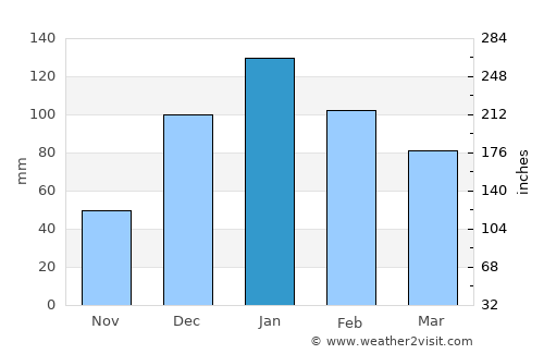 La Paz average rain in January