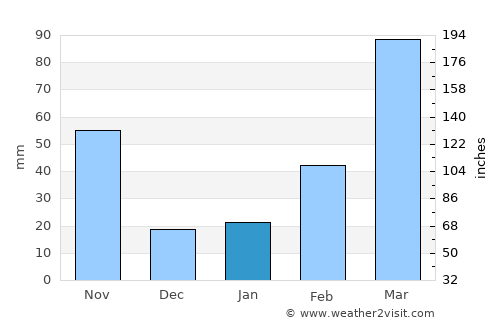 Lagos average rain in January