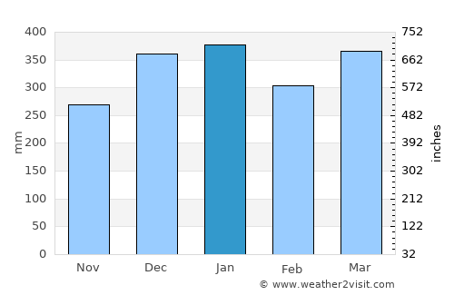 Lahat average rain in January