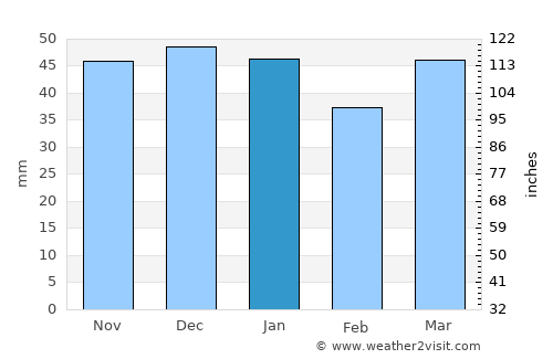 Lake Albert average rain in January
