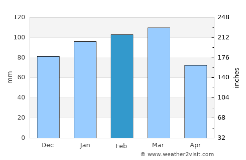 Lake Butler average rain in February