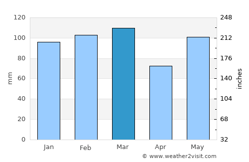 Lake Butler average rain in March